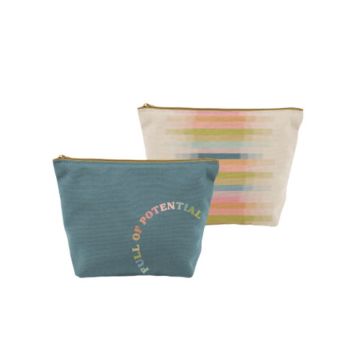 Full Color Cotton Makeup Pouch